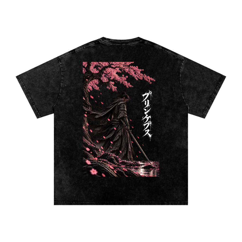 (Back) Oversize Lone Ronin Washed Tee