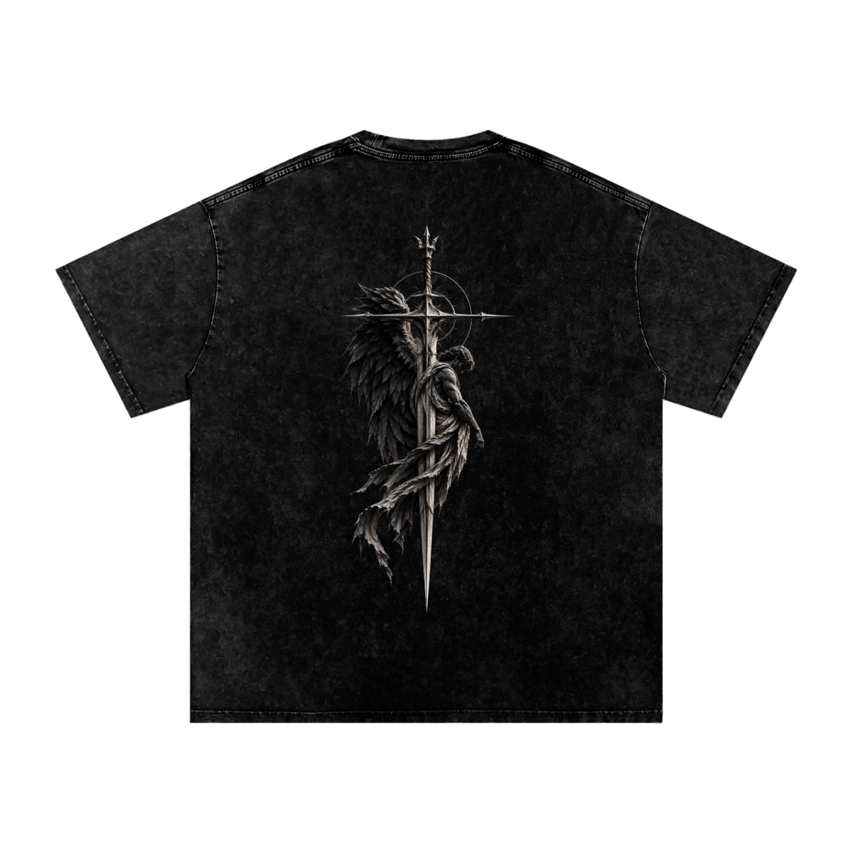 (Back) Oversize Guardian Angel Washed Tee